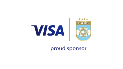 Logo compuesto de Visa y Confederación Argentina de Basquetbol